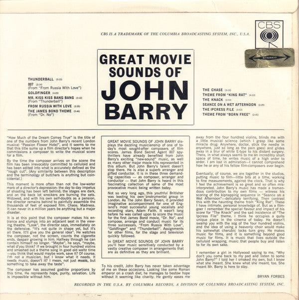 John Barry : Great Movie Sounds Of John Barry (LP, Comp)