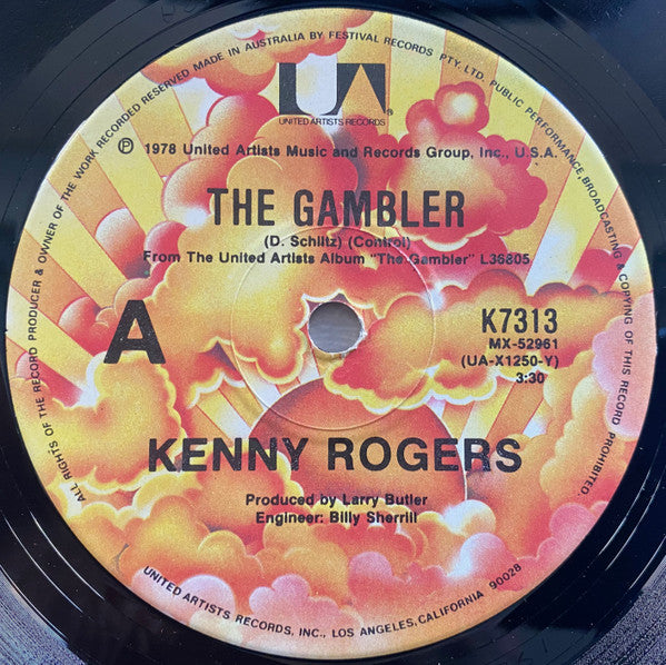 Kenny Rogers : The Gambler (7", Single)