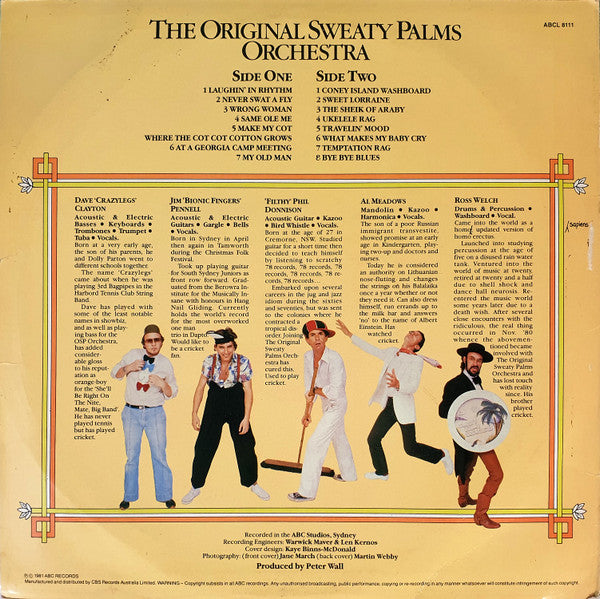 The Original Sweaty Palms Orchestra : The Original Sweaty Palms Orchestra (LP, Album)