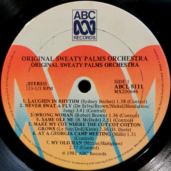 The Original Sweaty Palms Orchestra : The Original Sweaty Palms Orchestra (LP, Album)