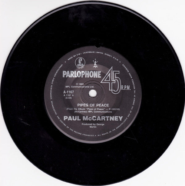 Paul McCartney : Pipes Of Peace (7", Single)