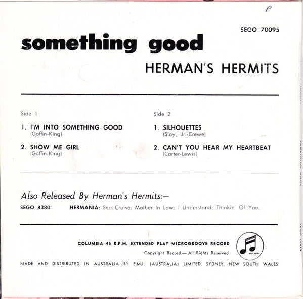 Herman's Hermits : Something Good (7", EP)