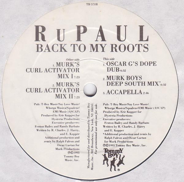 RuPaul : Back To My Roots (12", Promo)