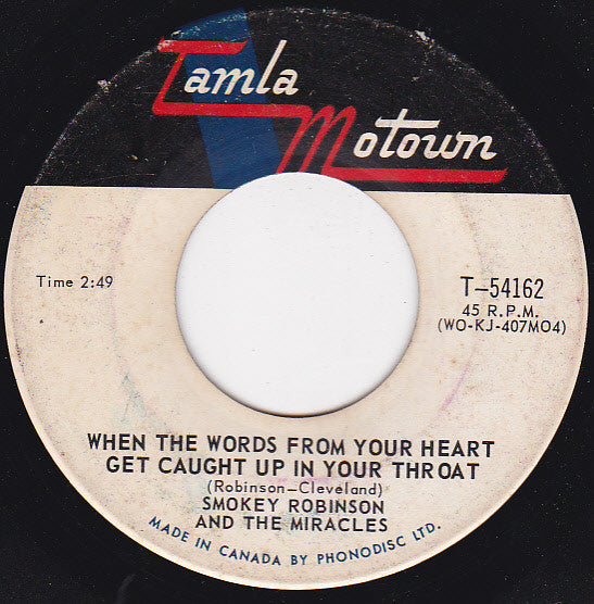 The Miracles : If You Can Want / When The Words From Your Heart Get Caught Up In Your Throat (7", Single)