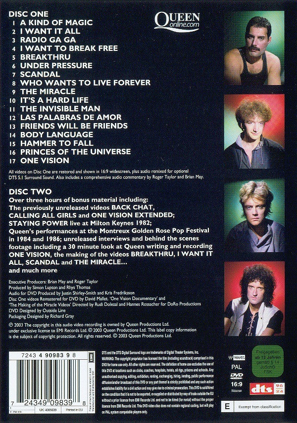 Queen : Greatest Video Hits 2 (2xDVD-V, Comp, Multichannel, PAL)