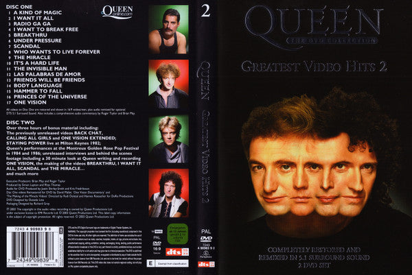 Queen : Greatest Video Hits 2 (2xDVD-V, Comp, Multichannel, PAL)