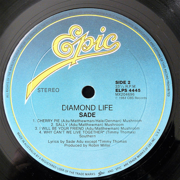 Sade : Diamond Life (LP, Album, Gat)