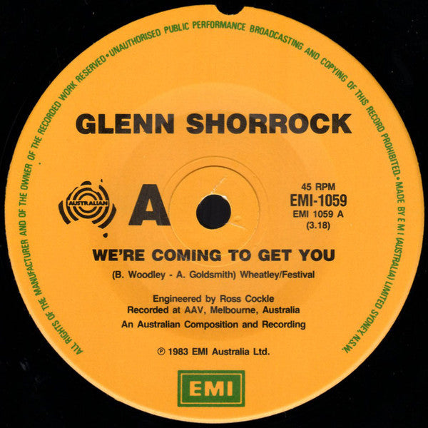 Glenn Shorrock : We're Coming To Get You (7", Single)