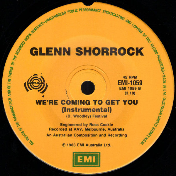 Glenn Shorrock : We're Coming To Get You (7", Single)