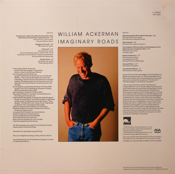 William Ackerman : Imaginary Roads (LP, Album)