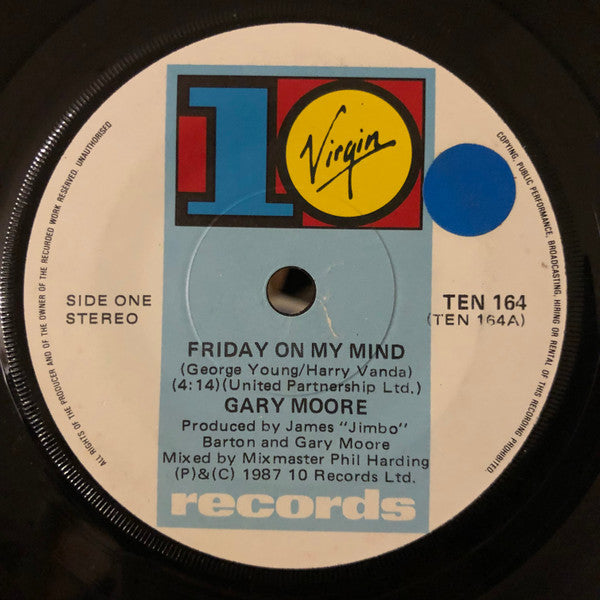 Gary Moore : Friday On My Mind (7", Single)