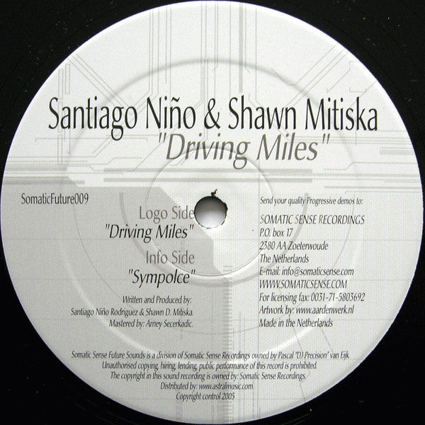 Santiago Niño &amp; Shawn Mitiska : Driving Miles (12&quot;)