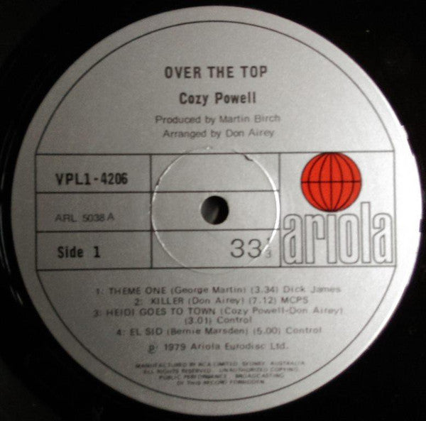Cozy Powell : Over The Top (LP, Album)