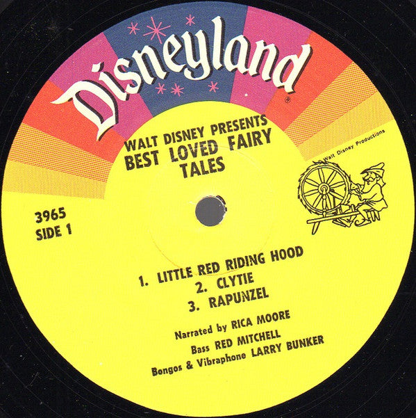 Rica Moore, Red Mitchell, Larry Bunker : Walt Disney Presents Best Loved Fairy Tales (LP, Gat)