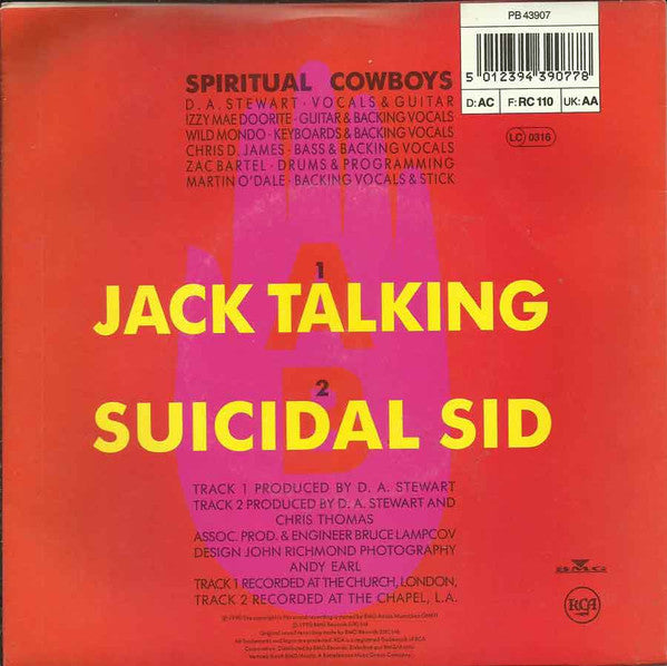 Dave Stewart And The Spiritual Cowboys : Jack Talking (7", Single)