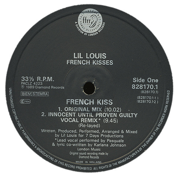 Lil' Louis : French Kisses (The Complete Mix Collection E.P.) (12", EP)