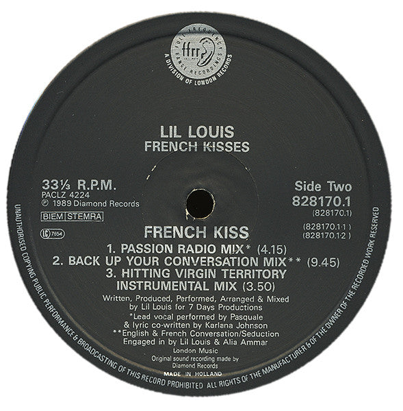 Lil' Louis : French Kisses (The Complete Mix Collection E.P.) (12", EP)