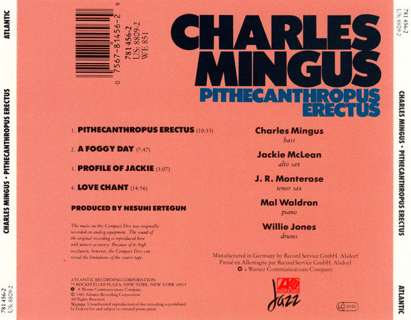 Charles Mingus : Pithecanthropus Erectus (CD, Album, RE)