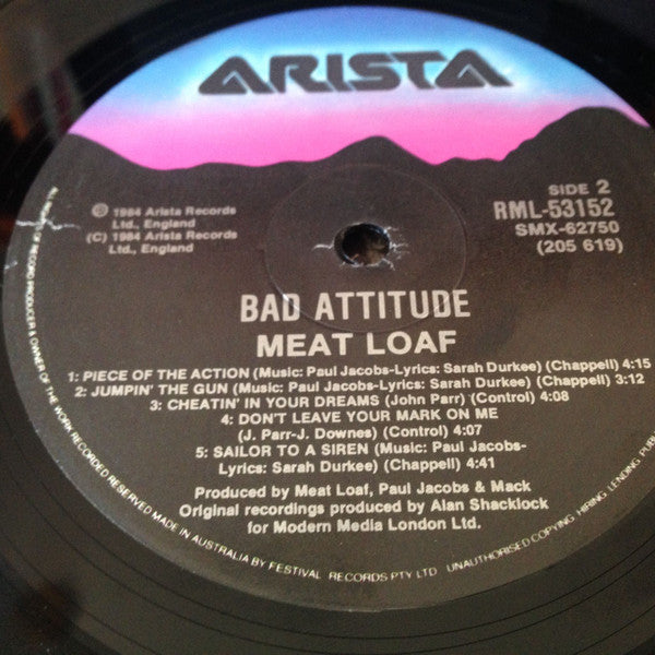 Meat Loaf : Bad Attitude (LP, Album)