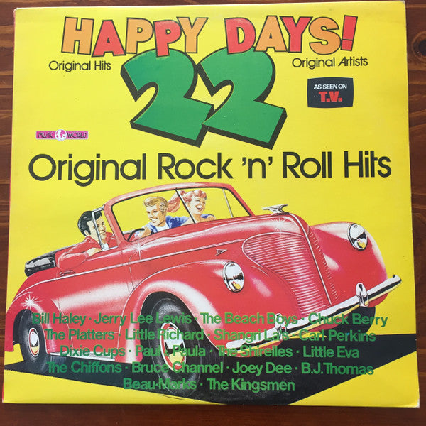 Various : Happy Days! 22 Original Rock &#39;N&#39; Roll Hits (LP, Comp, Mono)