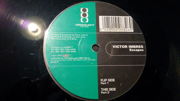 Victor Imbres : Escapes (12")