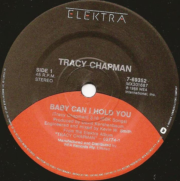 Tracy Chapman : Baby Can I Hold You (7")