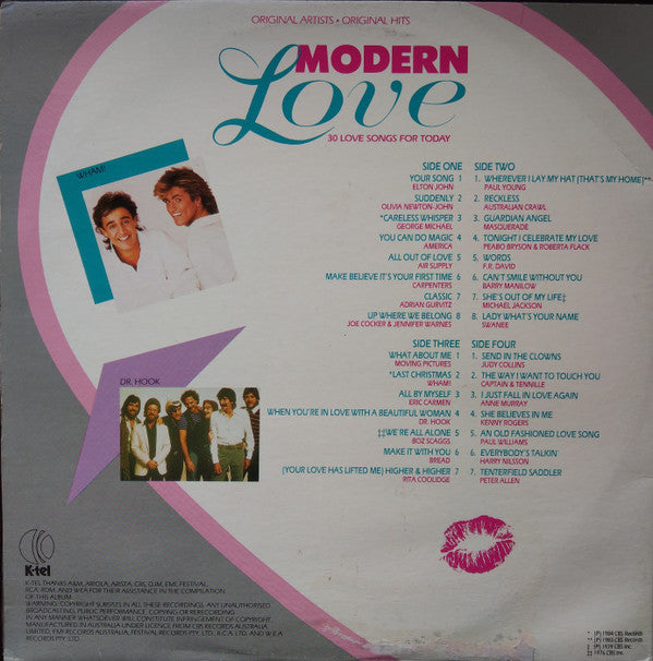 Various : Modern Love 30 Love Songs For Today (2xLP, Comp)