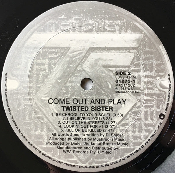 Twisted Sister : Come Out And Play (LP, Album, Ltd, Pop)