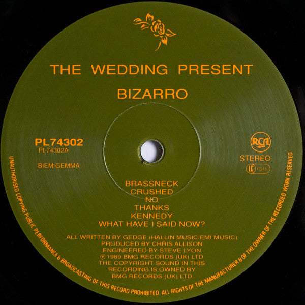 The Wedding Present : Bizarro (LP, Album)
