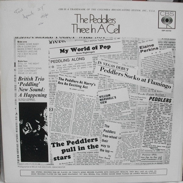 The Peddlers : Three In A Cell (LP)