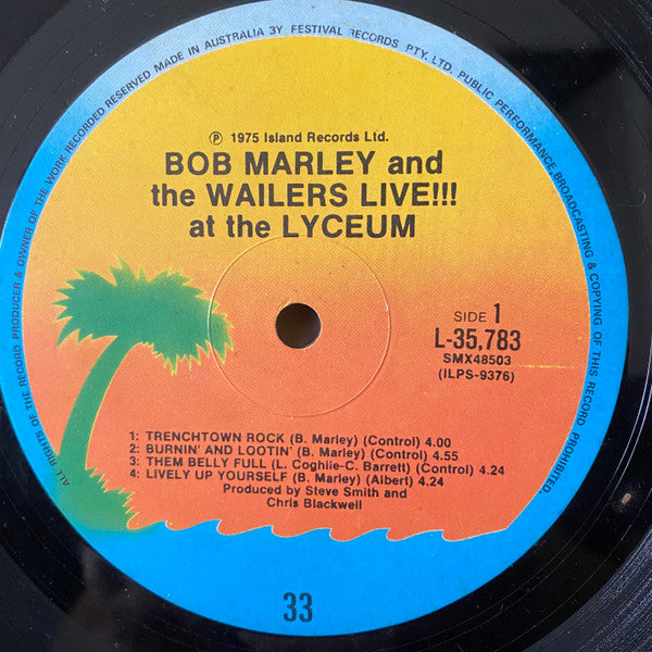 Bob Marley & The Wailers : Live ! (LP, Album, RE)