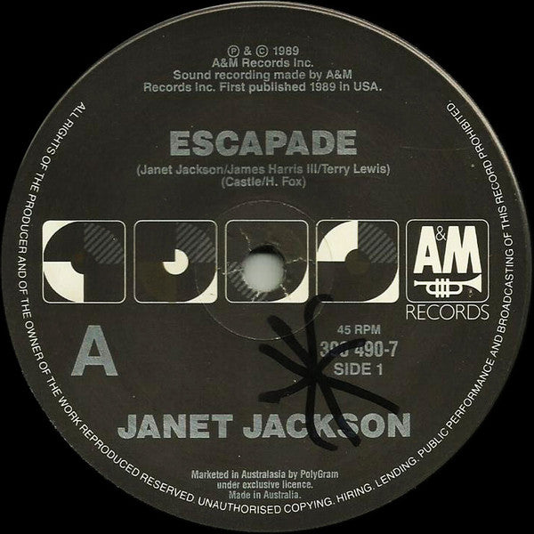 Janet Jackson : Escapade (7", Single)