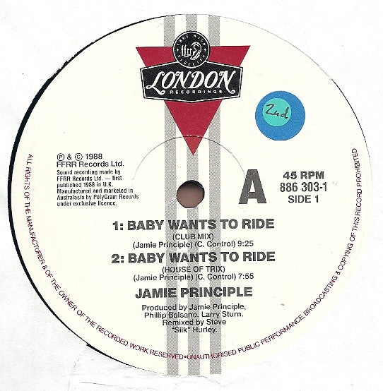 Jamie Principle : Baby Wants To Ride (12")
