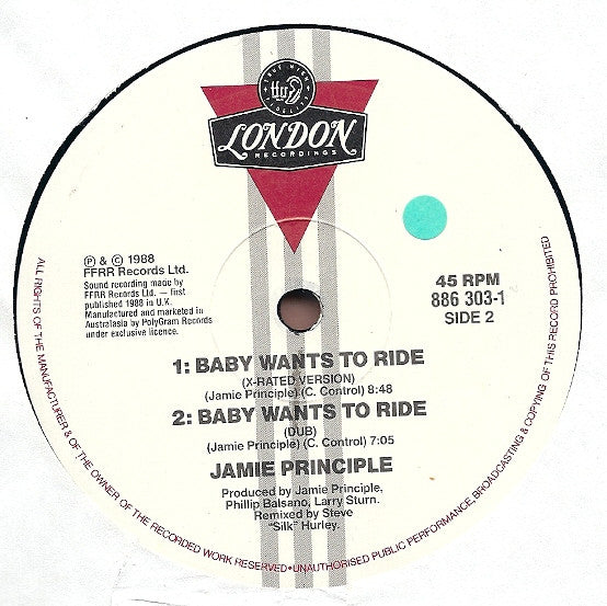 Jamie Principle : Baby Wants To Ride (12")