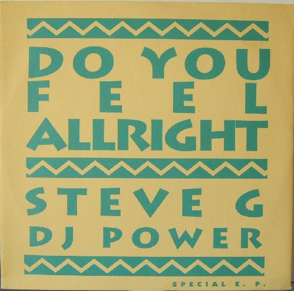 DJ Power : Do You Feel Allright E.P. (12", EP)