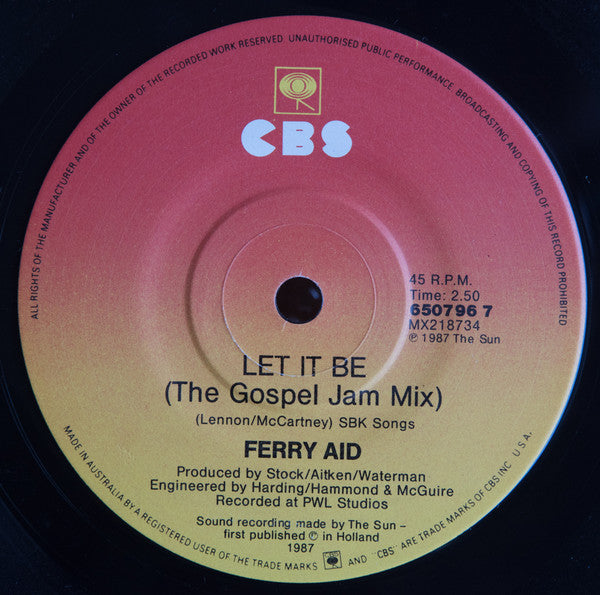 Ferry Aid : Let It Be (7", Single)