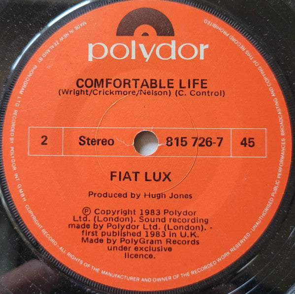 Fiat Lux : Secrets (7", Single)