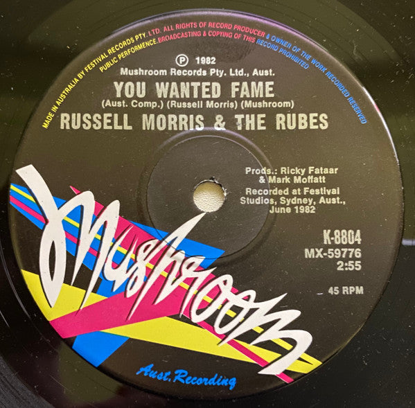 Russell Morris And The Rubes : Get It Right (7", Single, Ltd)