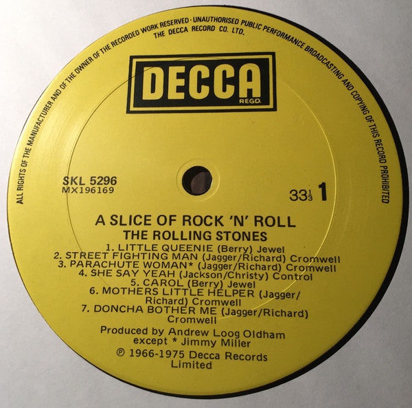 The Rolling Stones : A Slice Of Rock 'N Roll (LP, Comp, RE)