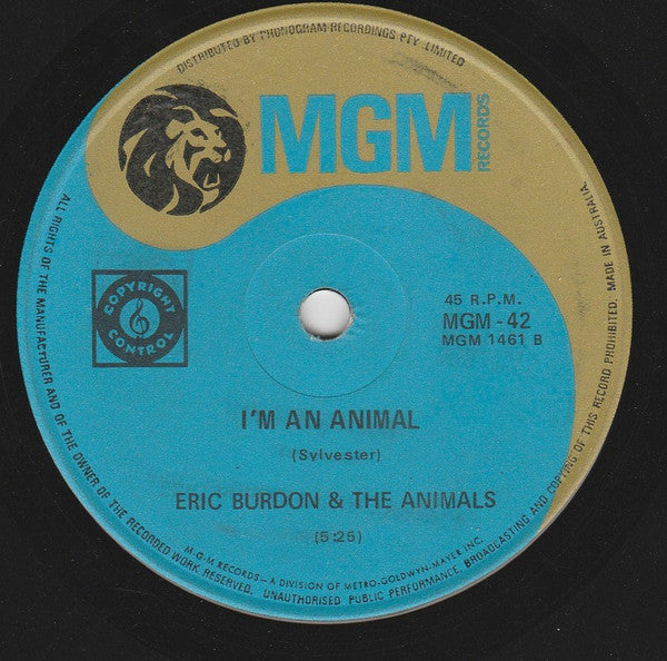 Eric Burdon & The Animals : Ring Of Fire (7", Single)