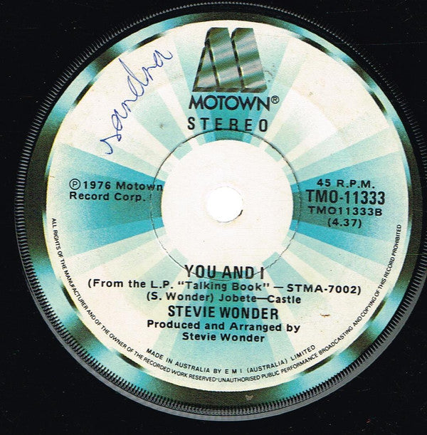 Stevie Wonder : I Wish (7", Single)