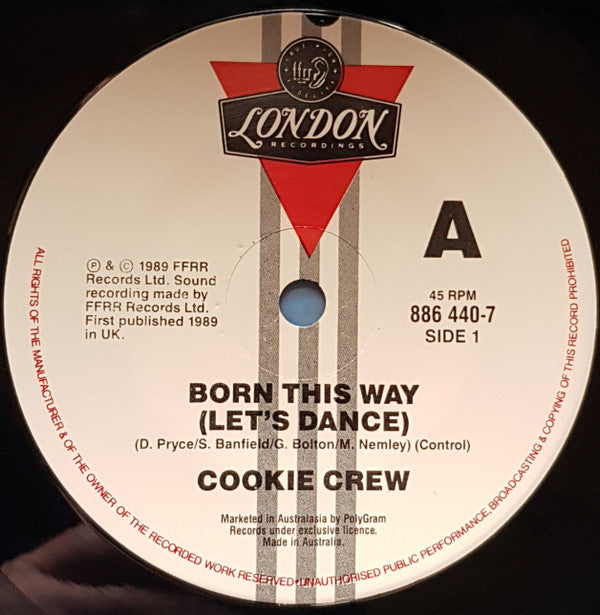 The Cookie Crew : Born This Way (Let's Dance) (7", Single)