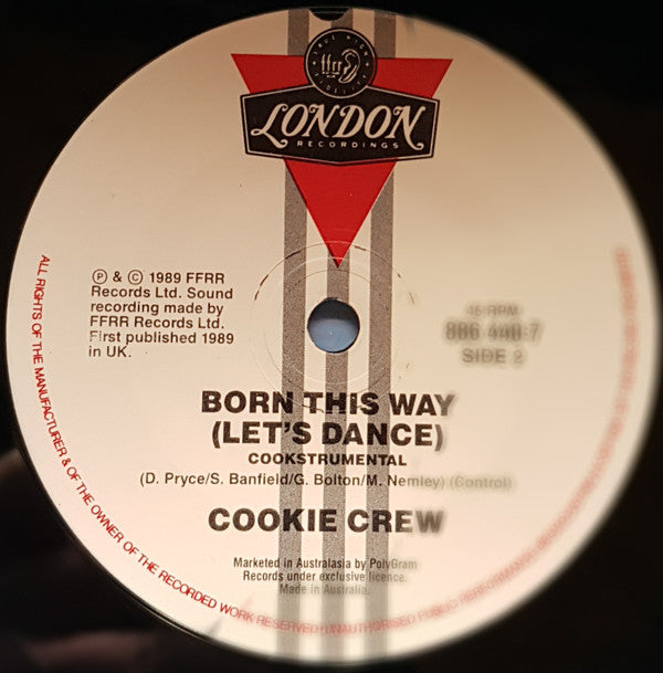 The Cookie Crew : Born This Way (Let's Dance) (7", Single)