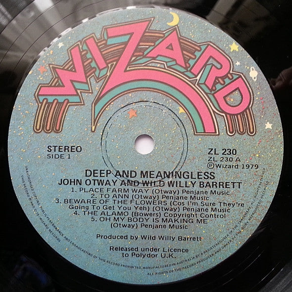 John Otway & Wild Willy Barrett : Deep & Meaningless (LP, Album)