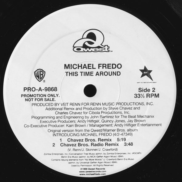 Michael Fredo : This Time Around (12", Promo)
