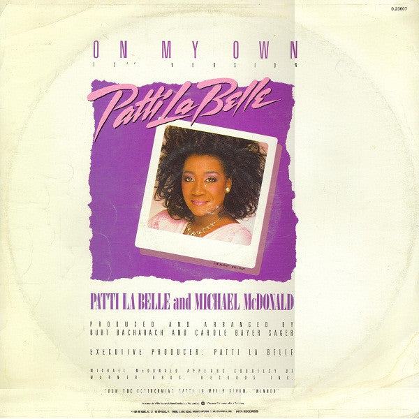Patti LaBelle & Michael McDonald : On My Own (12")