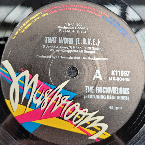 The Rockmelons Featuring Deni Hines : That Word (L.O.V.E.) (7&quot;, Single)