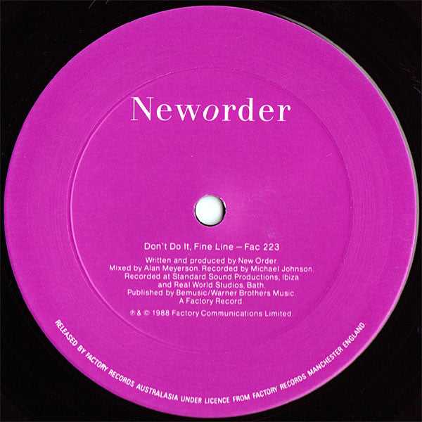 New Order : Fine Time (12")