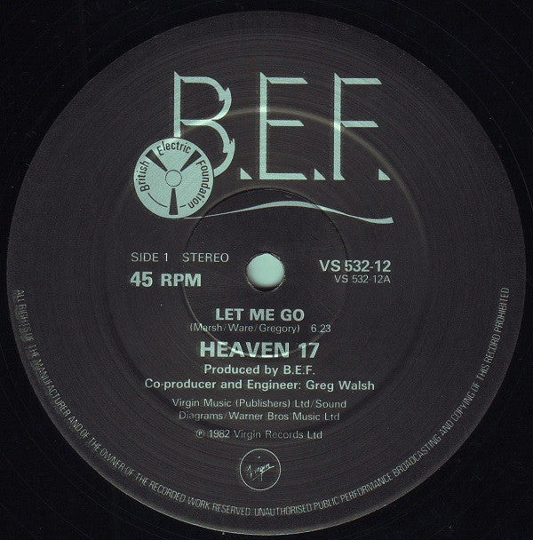 Heaven 17 : Let Me Go! (12", Single)