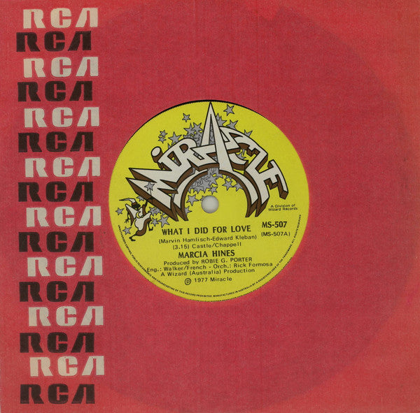 Marcia Hines : What I Did For Love (7", Single)